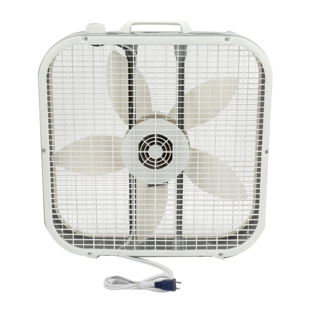 20" Classic Box Fan with 3 Speeds, White L19627