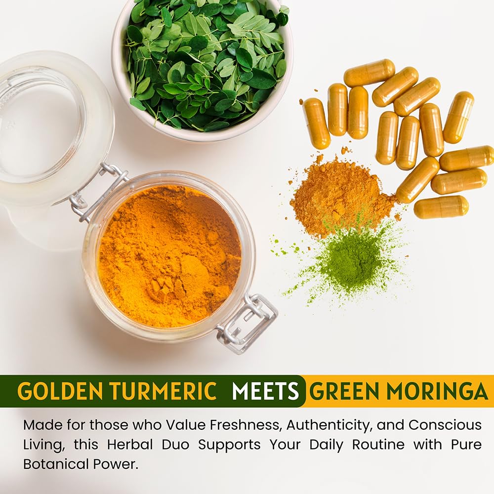 Organic Moringa Turmeric Black Pepper 120 Capsules K9004
