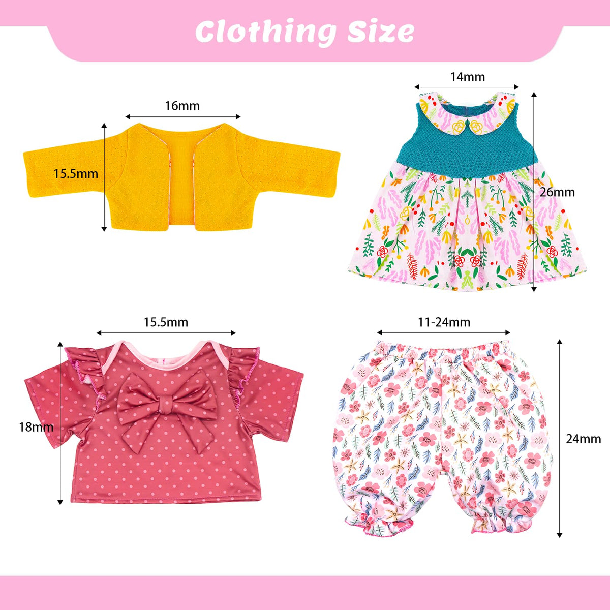 Reborn Doll Clothes for 20-22 Inch Dolls C833