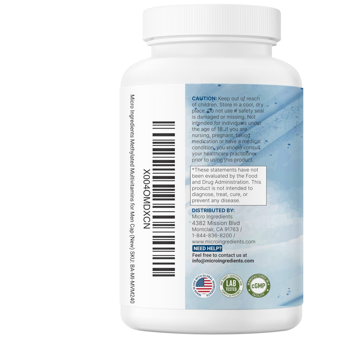 240 Capsules Multivitamin with B Complex & Methylfolate L881