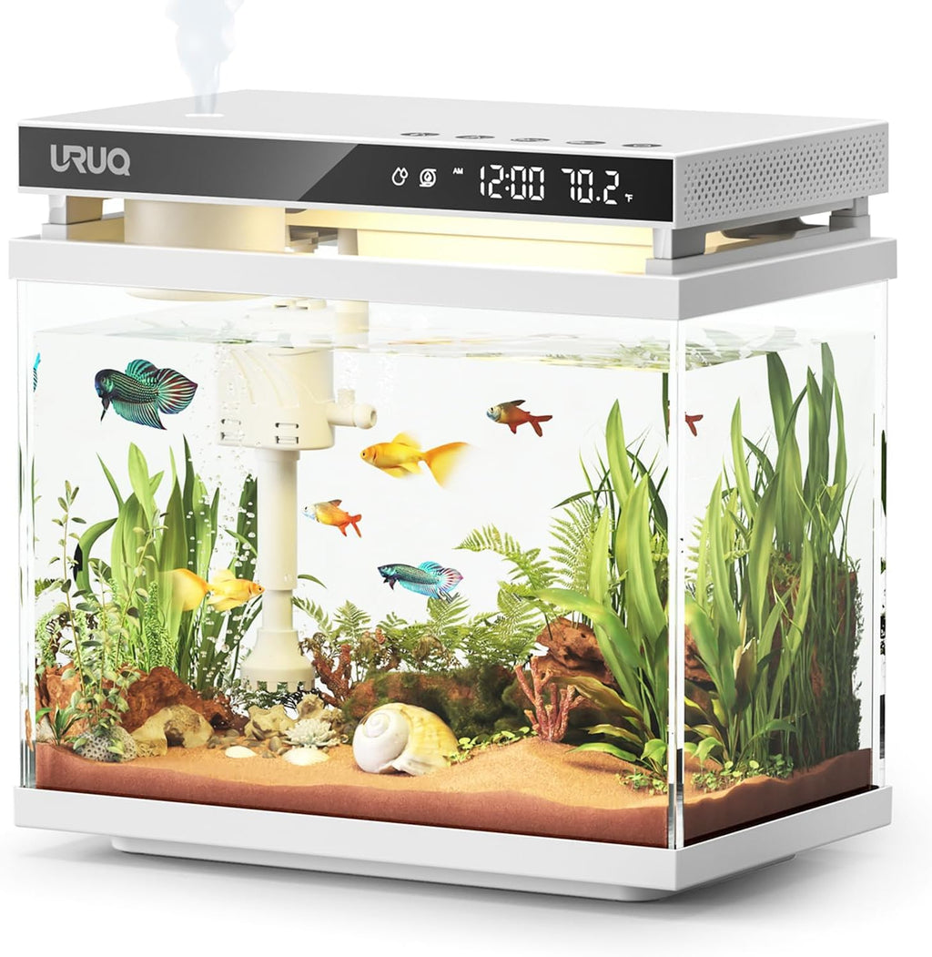 White 2 Gal UHD Glass Aquarium Kit N7826
