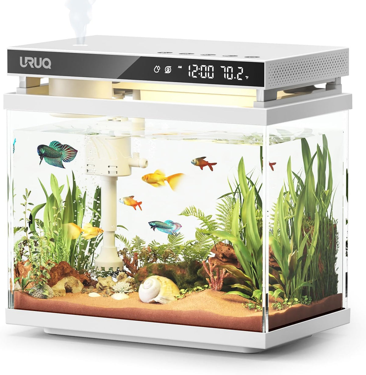 White 2 Gal UHD Glass Aquarium Kit N7826