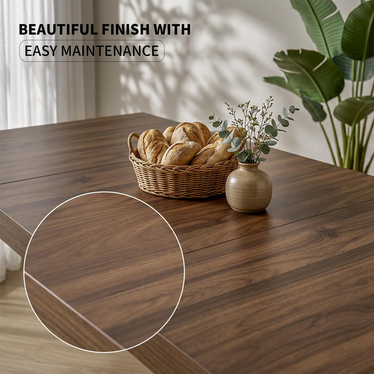 70.9" Wood Dining Table Set with 2 Benches Z248395