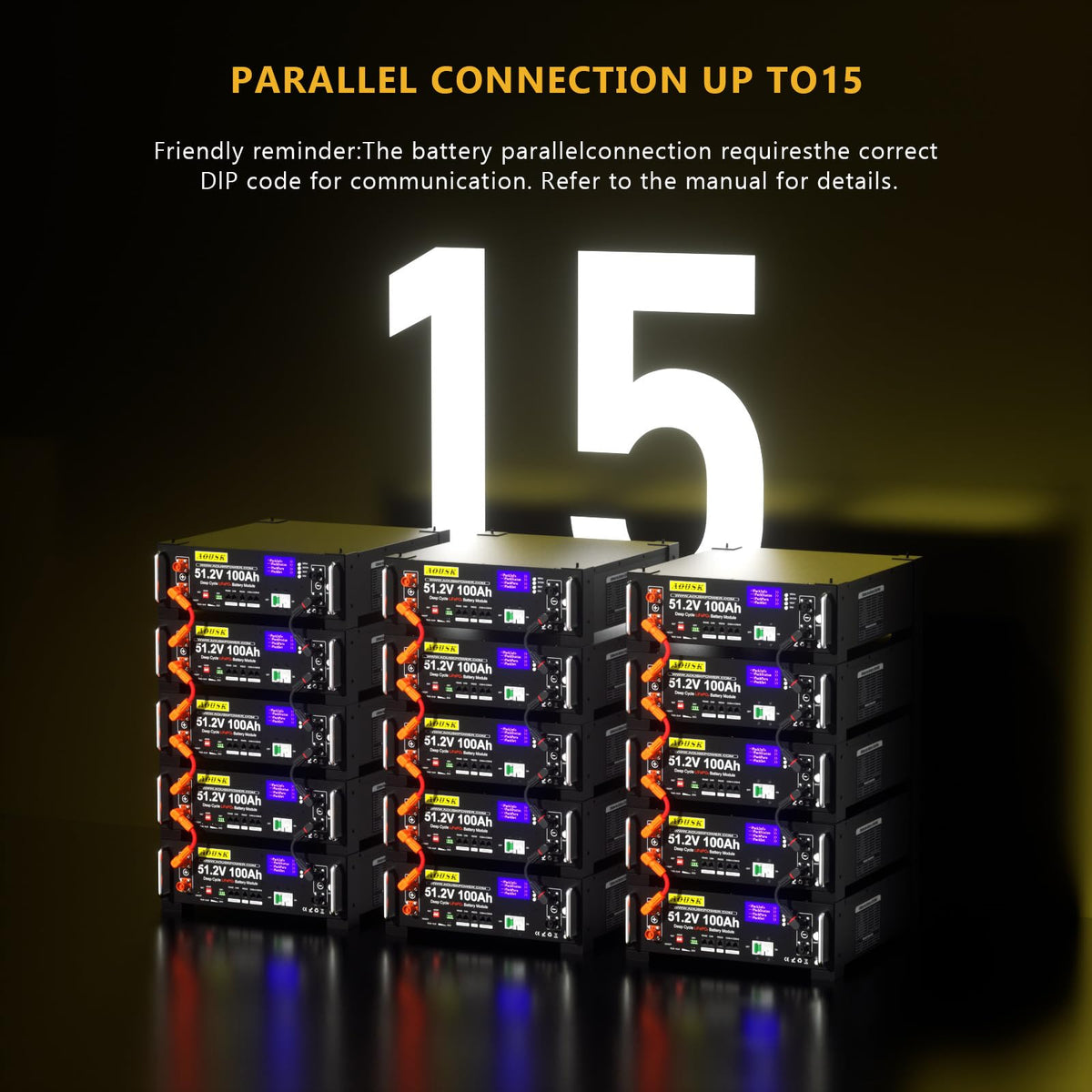 48V 100Ah Lithium LiFePO4 Solar Battery with 100A BMS Z8415