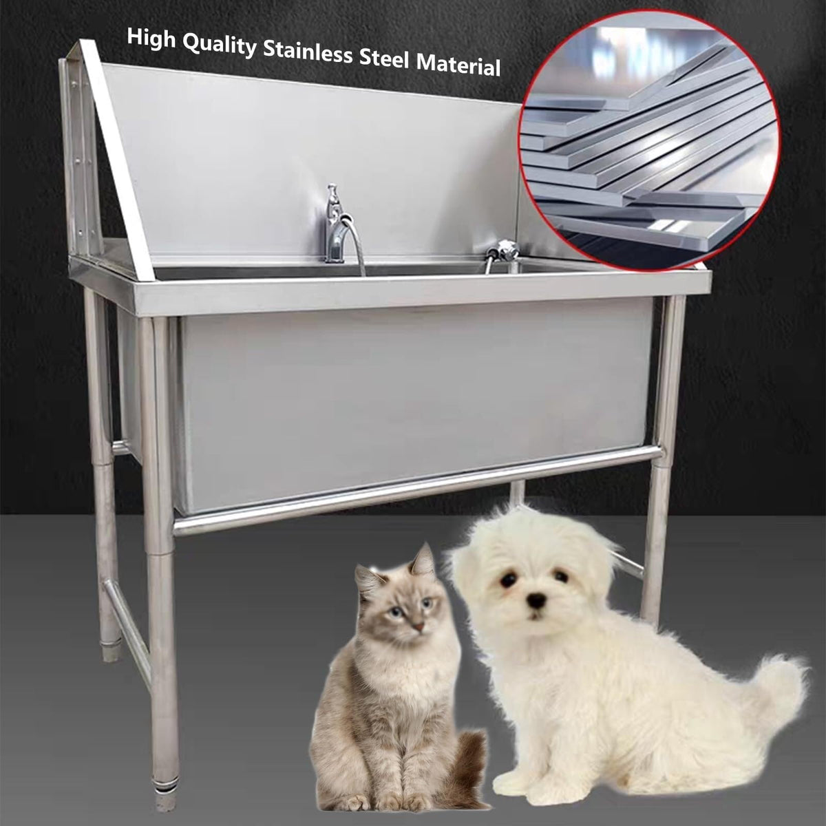 Stainless Steel Pet Grooming Bath Tub G3035