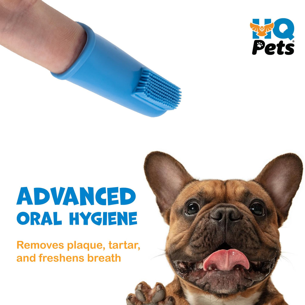 Finger Toothbrush for Pet Set of 2 Blue M168