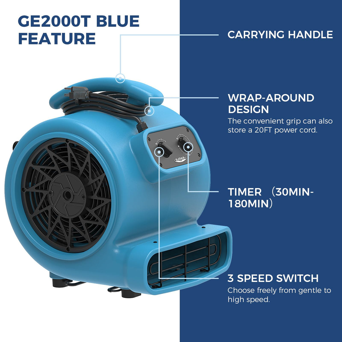 3 Speed Floor Drying Fan A23693