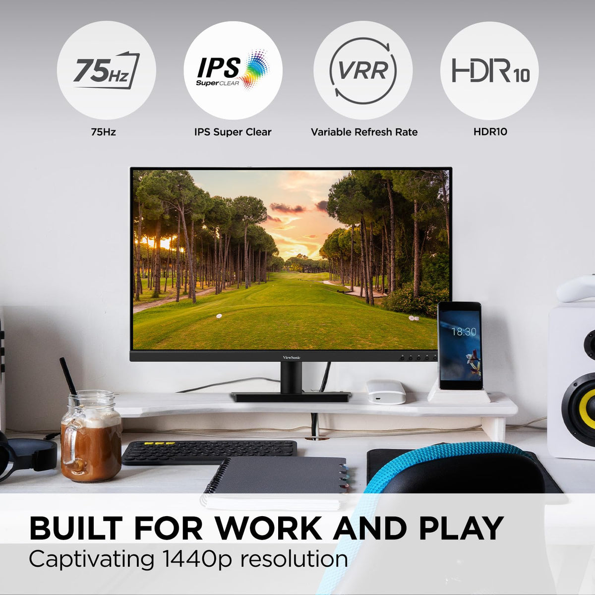 32 Inch QHD 1440p IPS Computer Monitor T82079