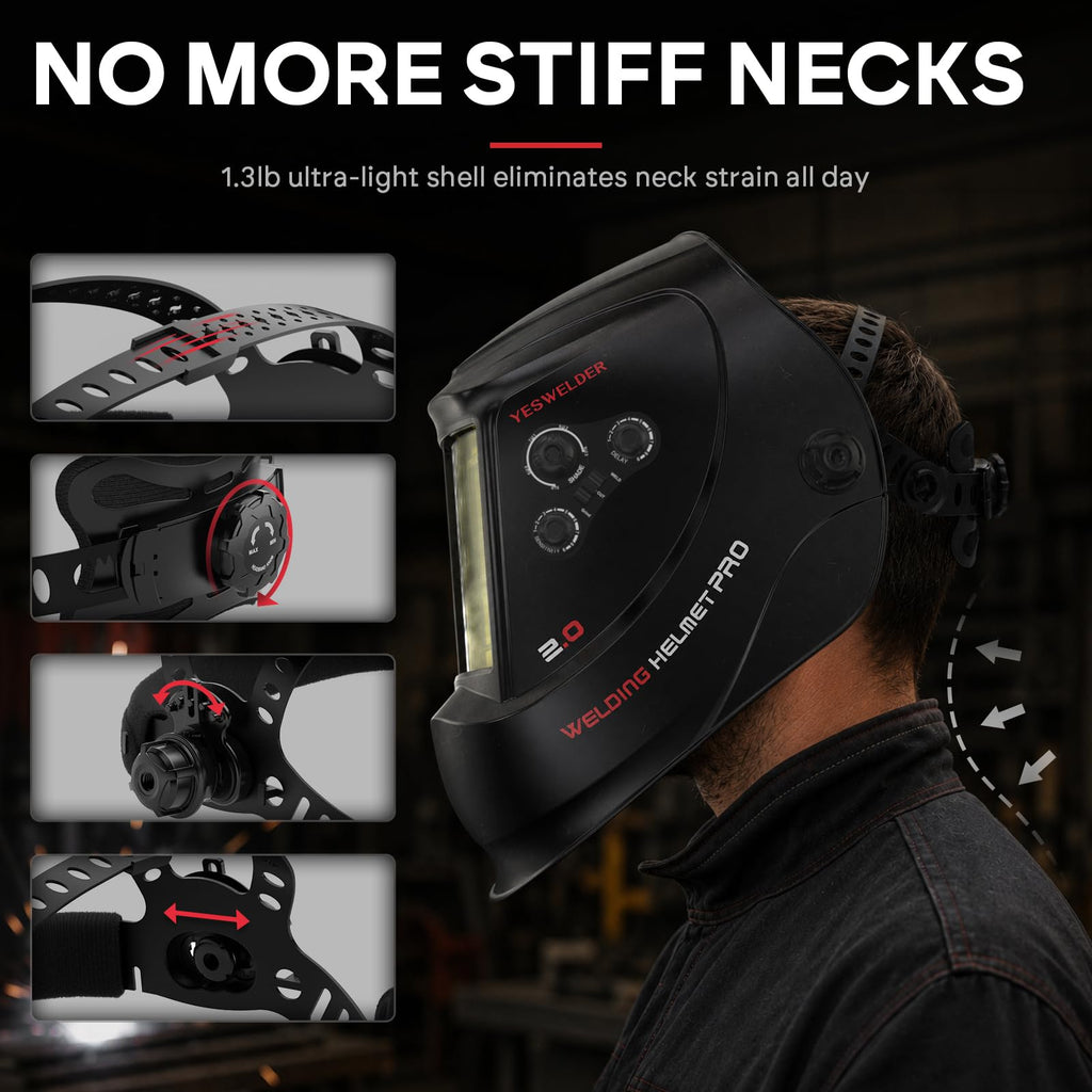 Auto Darkening Welding Helmet Large View R402