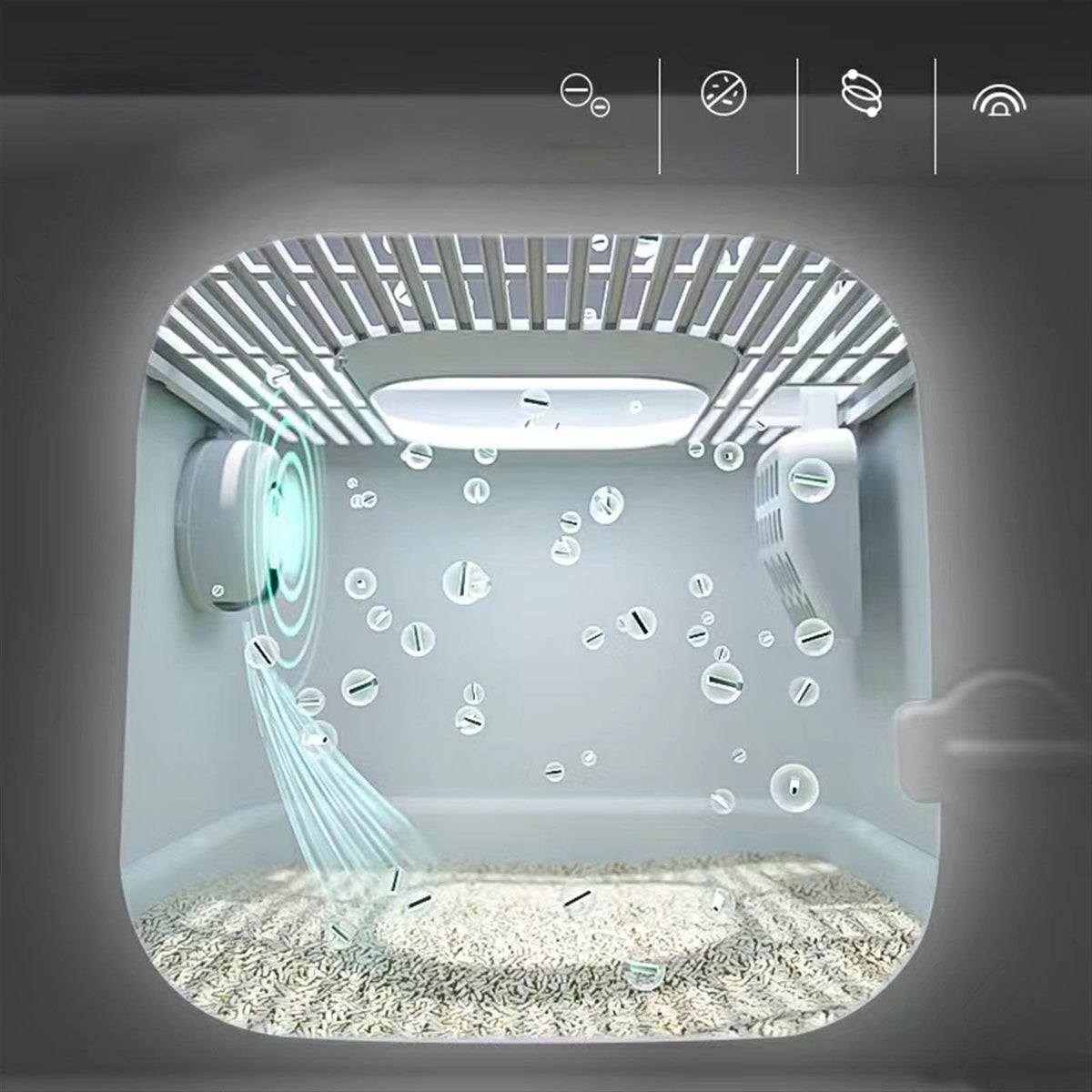 Fully Enclosed Extra Large Cat Litter Box with Lid S632404