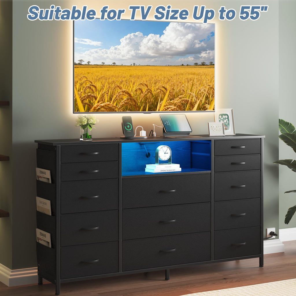 13 Drawer Fabric Dresser G612