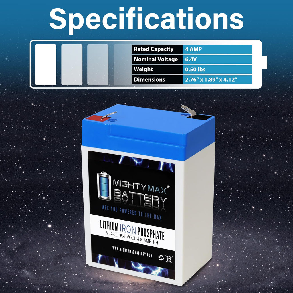 6V 4.5AH Lithium Replacement Battery P7952