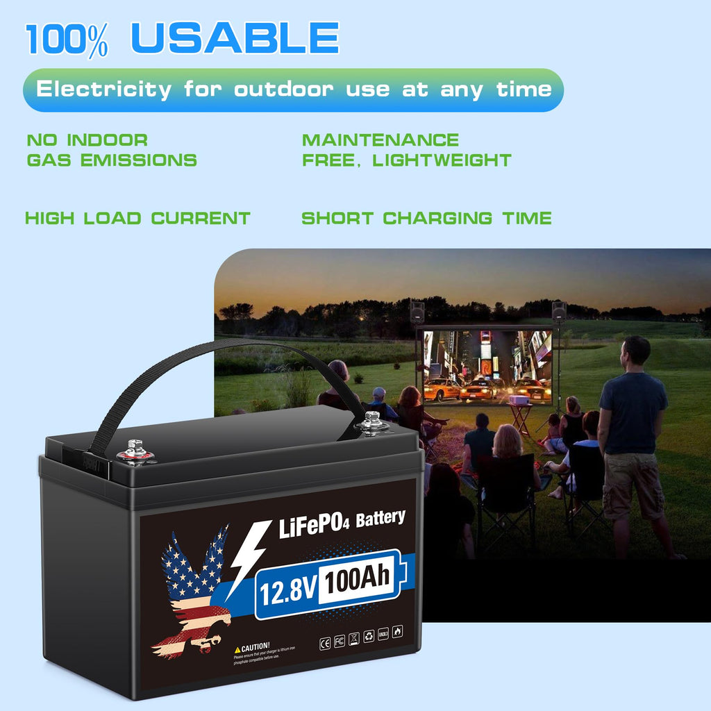 12V 100Ah LiFePO4 Lithium Battery Group 31 M5936