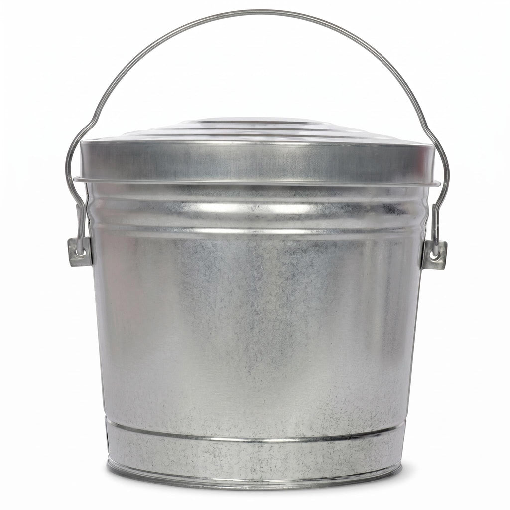 6 Gallon Galvanized Steel Locking Lid Storage Can G383