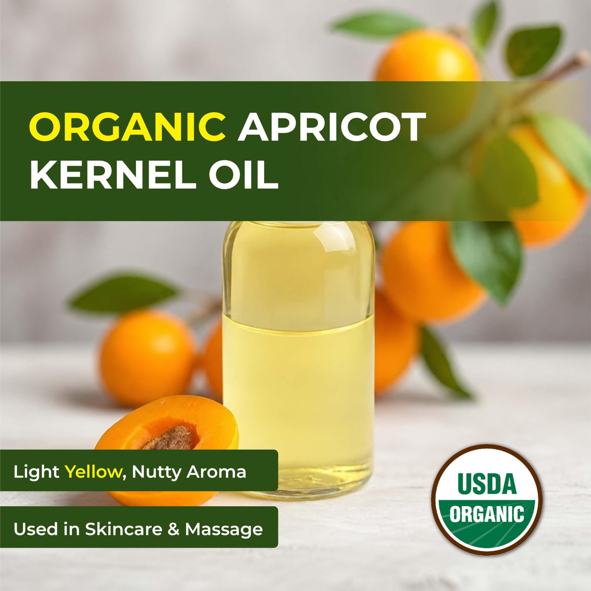 Cold Pressed Apricot Kernel Carrier Oil 4 Fl Oz X141798