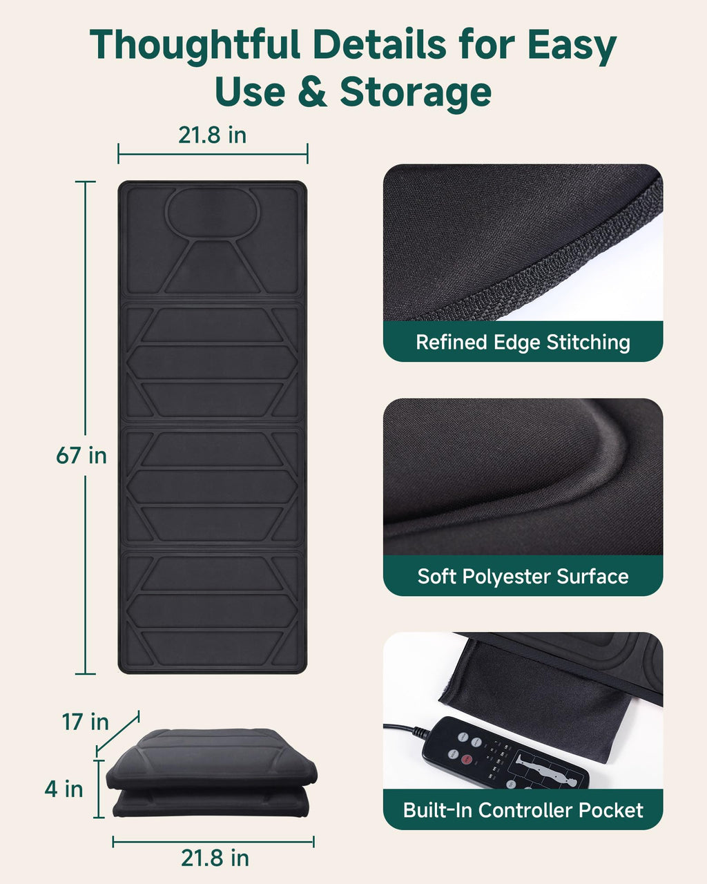 Full Body Massage Mat with Heat Y1281