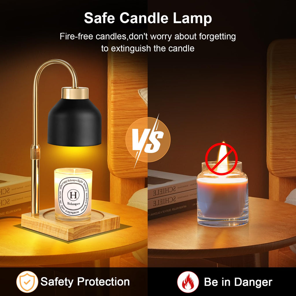 Adjustable Dimmable Electric Candle Warmer Lamp with Timer N695207