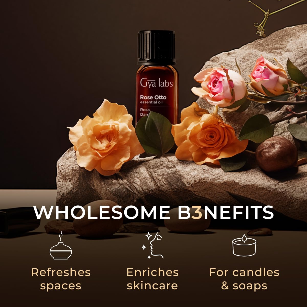 Jasmine and Rose Essential Oils Set 4 Fl Oz U7500