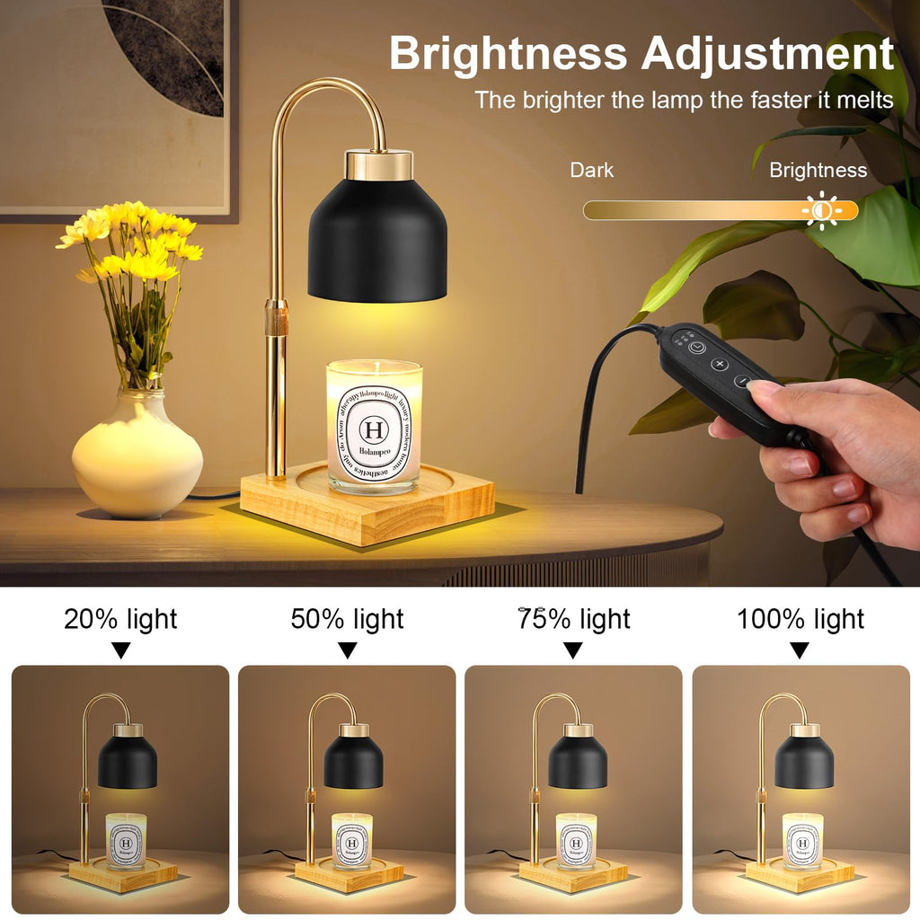 Adjustable Dimmable Electric Candle Warmer Lamp with Timer N695207