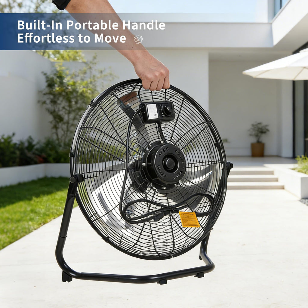 20 Inch High Velocity 3 Speeds Portable Floor Fan H656719