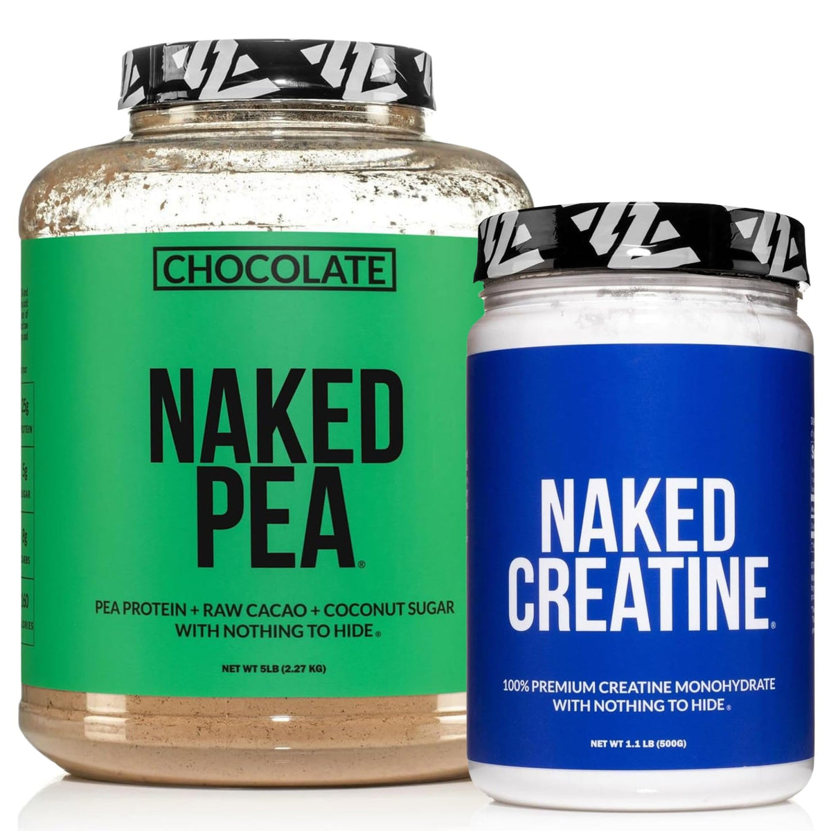 Chocolate Pea Protein Isolate 5LB and Micronized Creatine Monohydrate 500g Vegan Non-GMO U4781