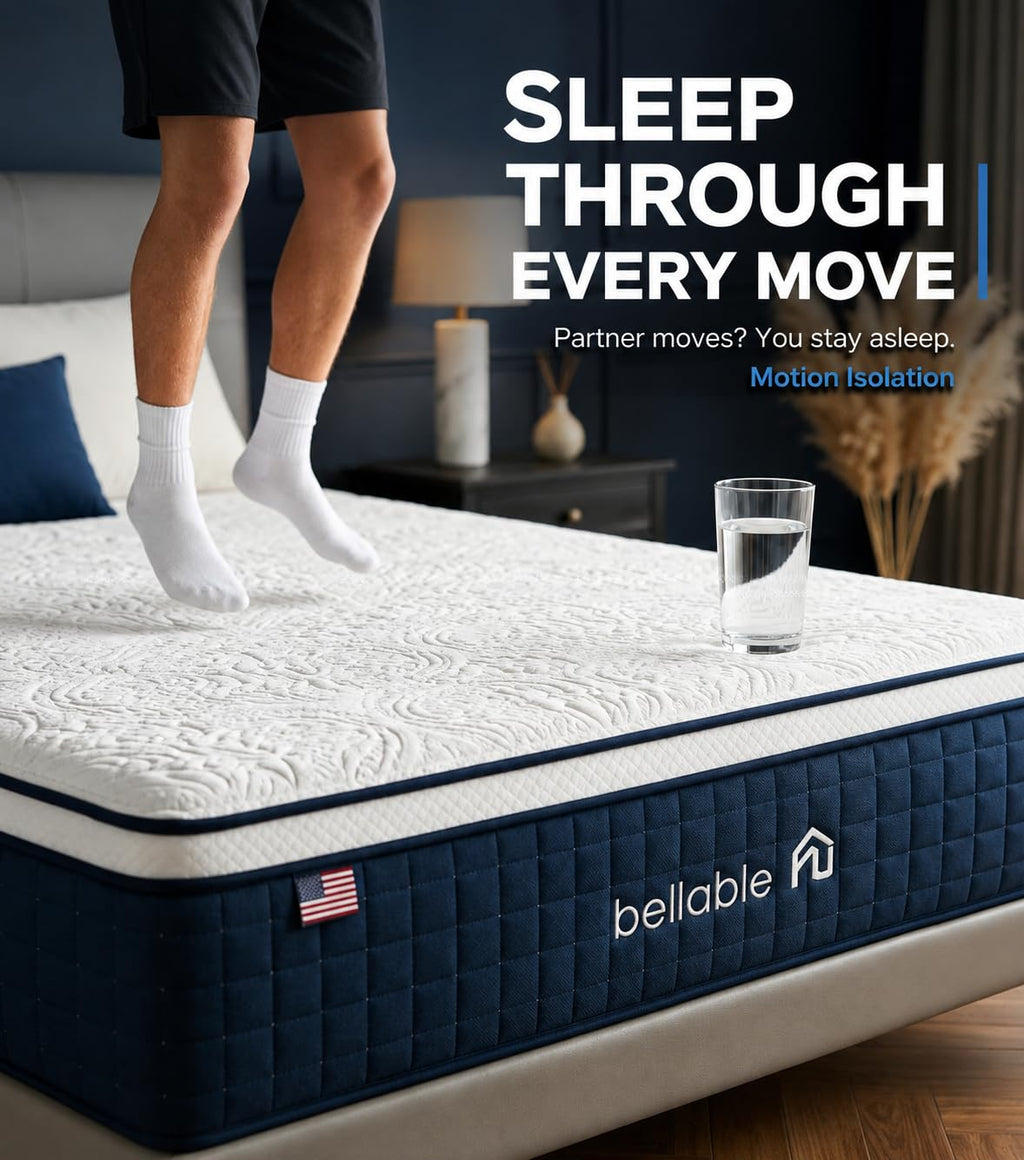 Full XL 14 Inch Cooling Gel Memory Foam Pocket Spring Mattress C1848