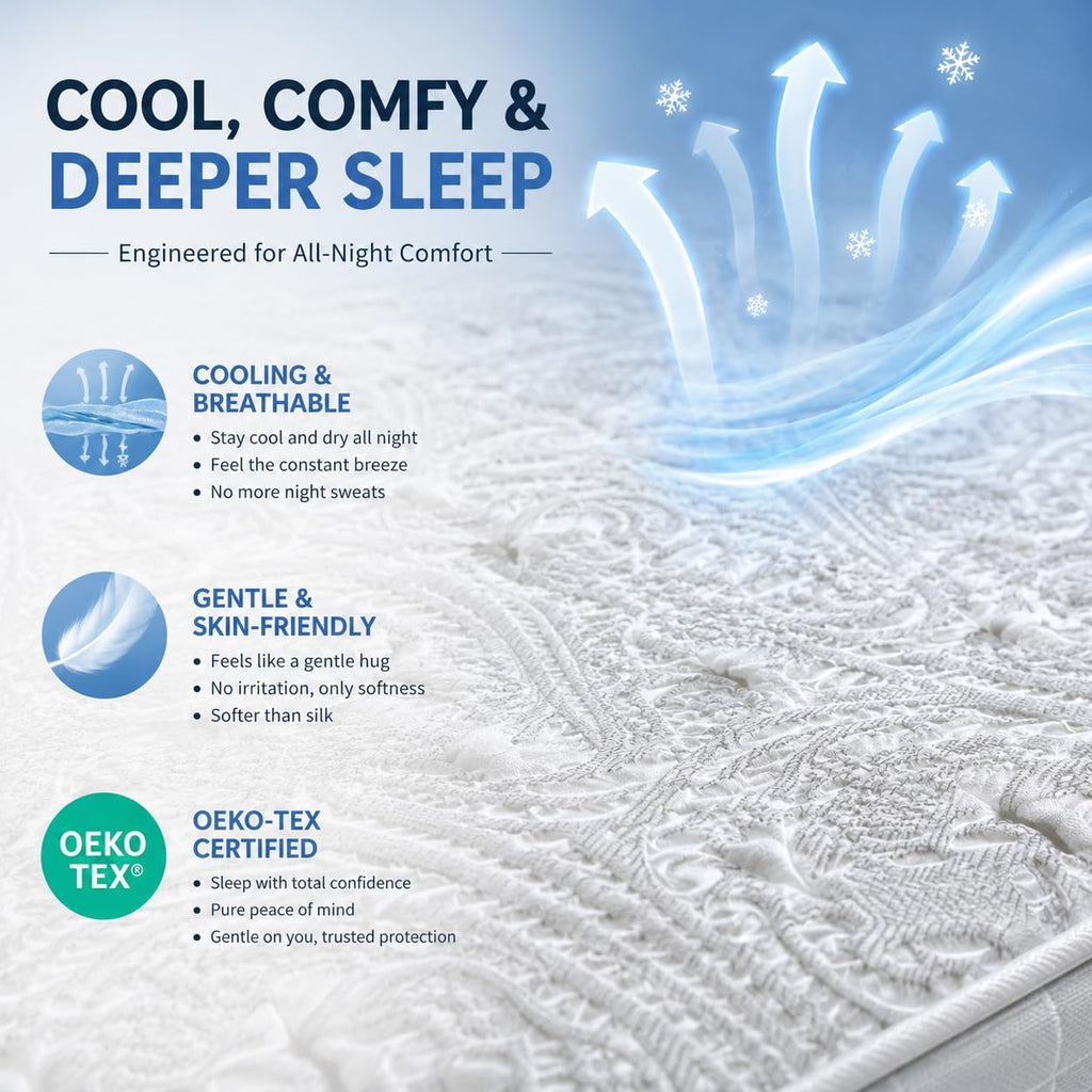 Full XL 14 Inch Cooling Gel Memory Foam Pocket Spring Mattress C1848