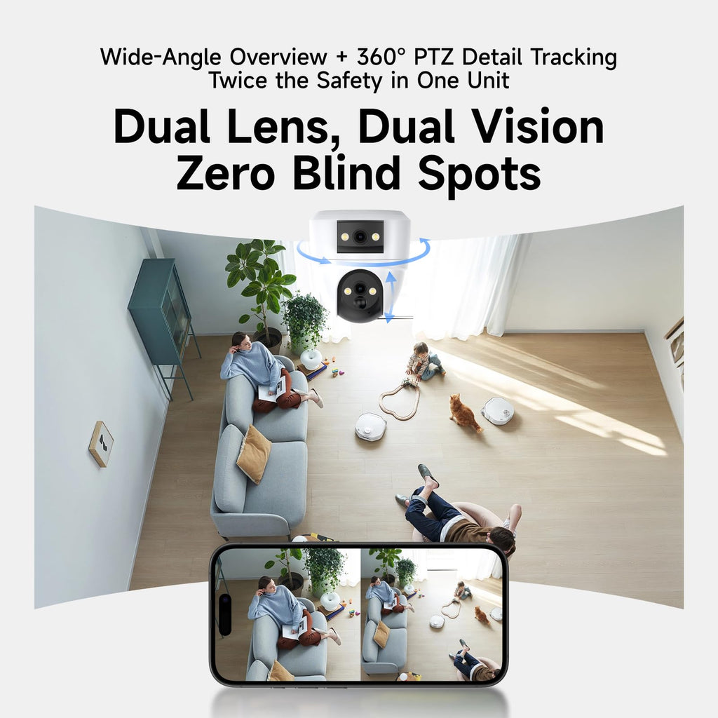 2K Dual Lens Indoor Security Camera U68175