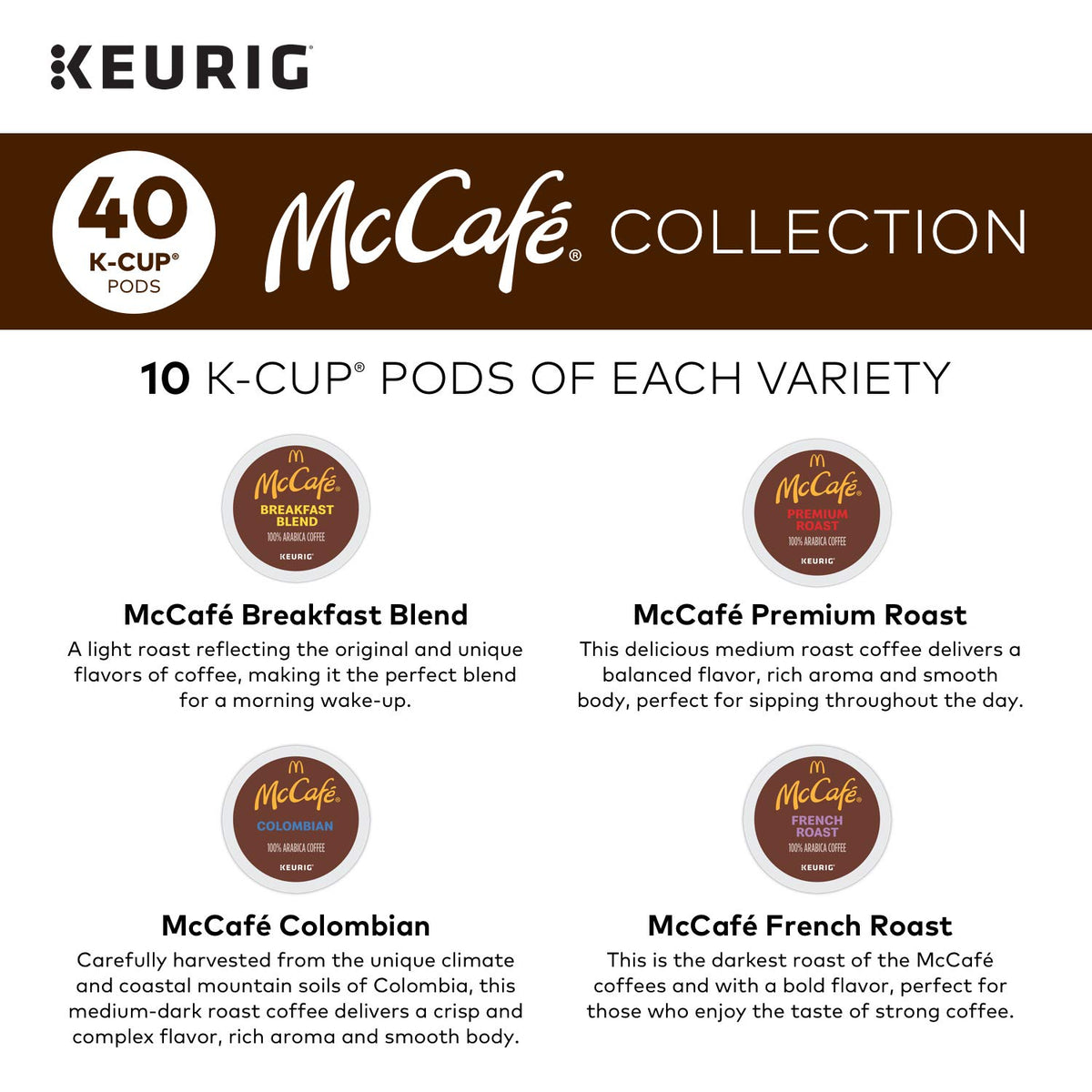 Single Serve K-Cup Pod Coffee Maker, Black, 40 Count T12465