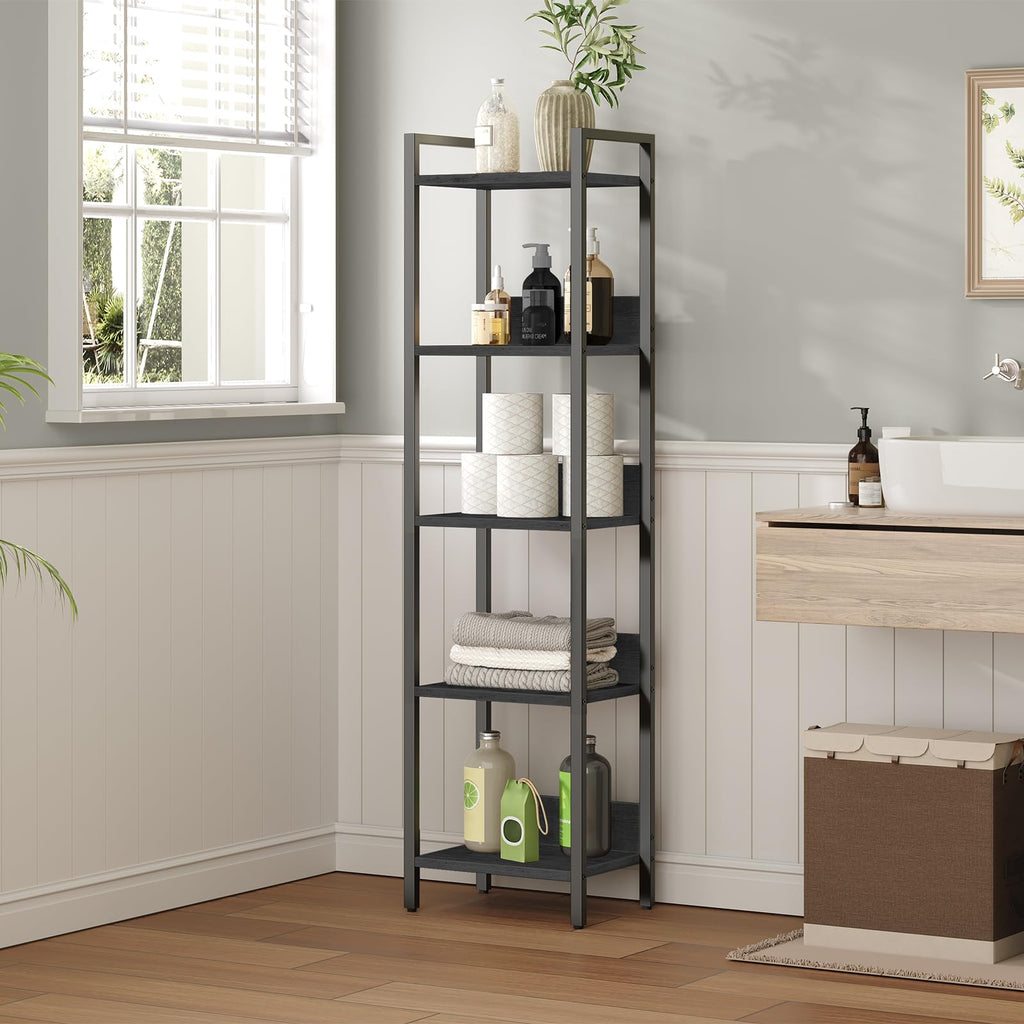 5-Tier Black Bookshelf K672318