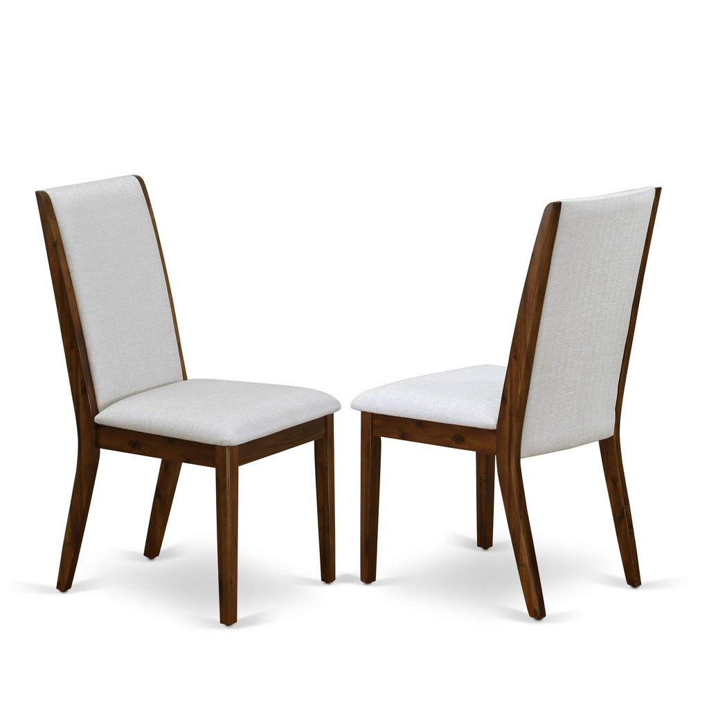 9 Piece Walnut Dining Room Set with 8 Grey Linen Chairs A97131