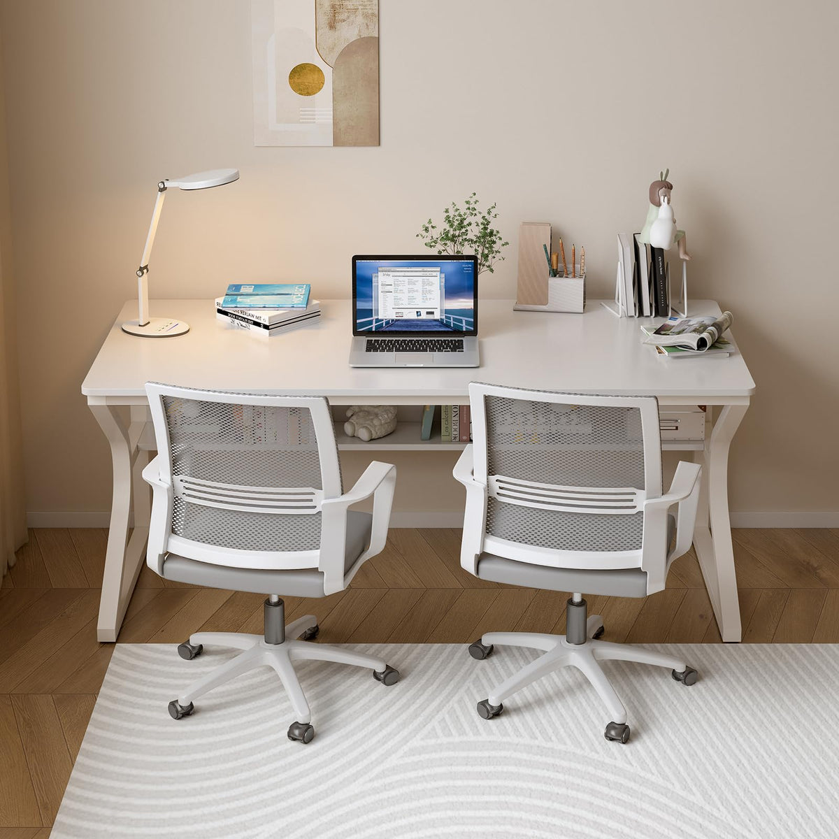 55-Inch Extra Long Desk with Storage Shelf H945