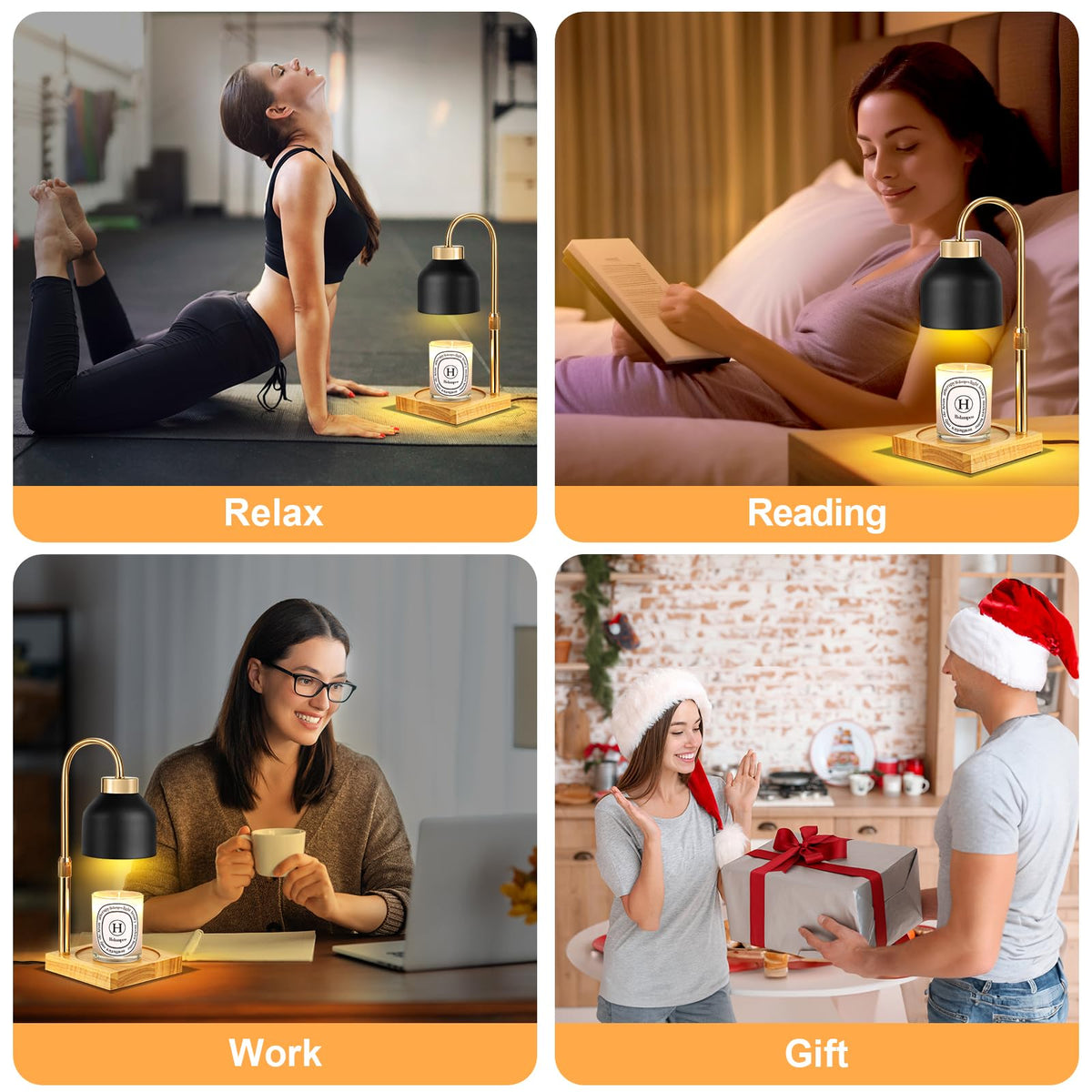 Adjustable Dimmable Electric Candle Warmer Lamp with Timer N695207