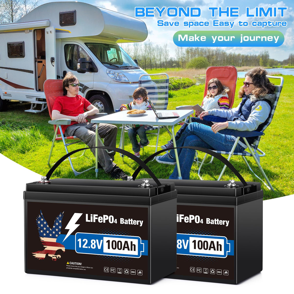 12V 100Ah LiFePO4 Lithium Battery Group 31 M5936