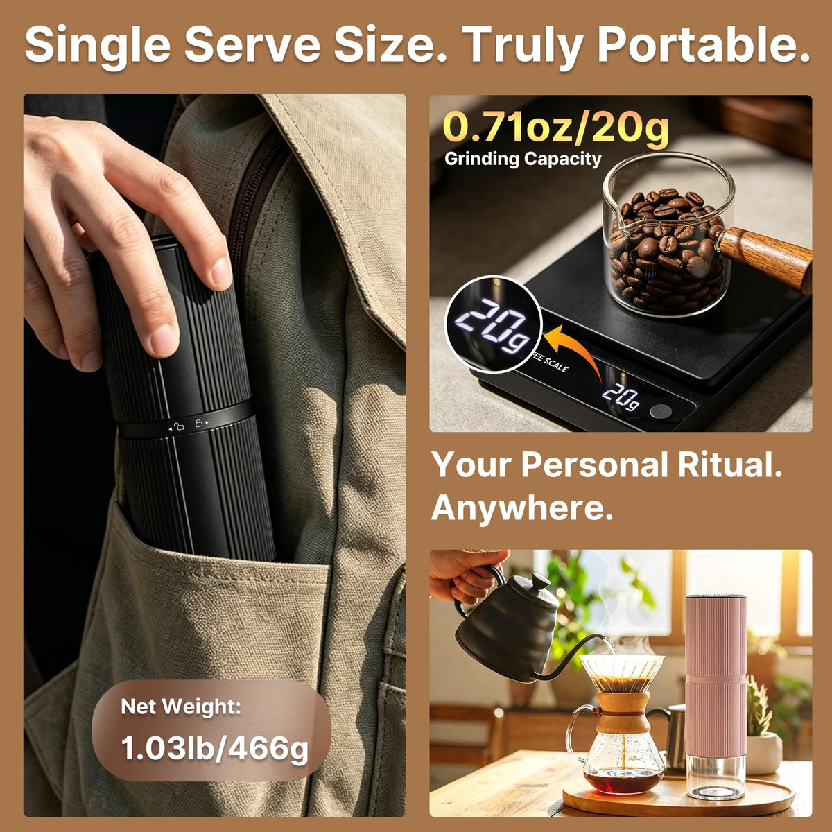Portable Electric Coffee Grinder V124