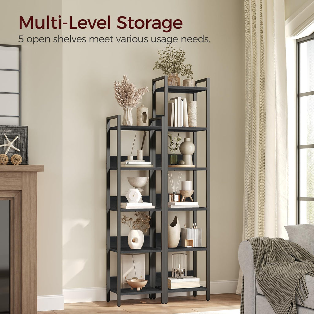 5-Tier Black Bookshelf K672318