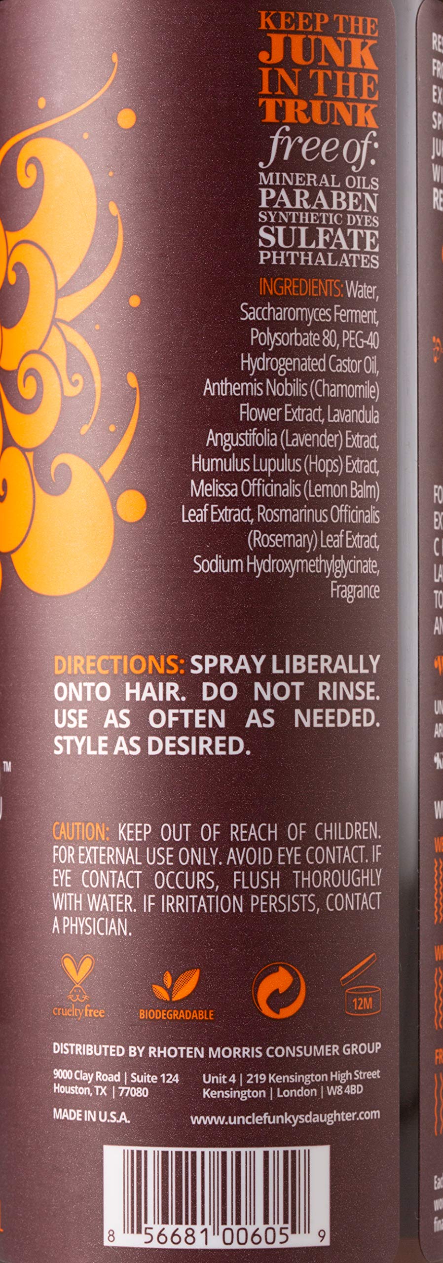 8 oz Hair Odor Neutralizing Tonic U511971