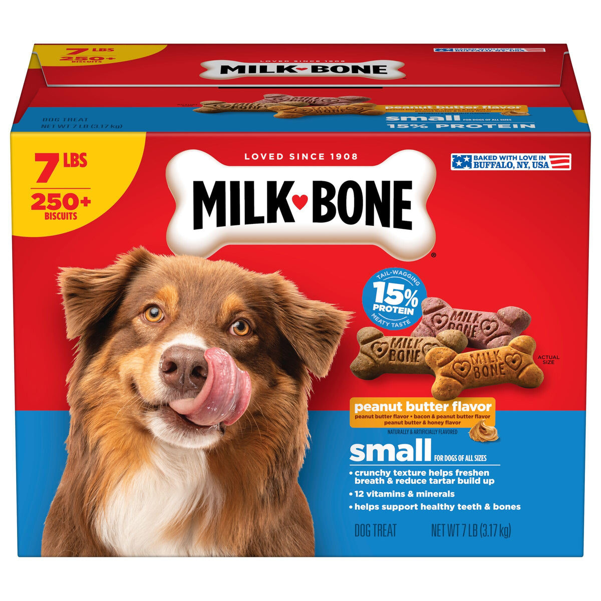 Peanut Butter Flavor Small Dog Treats 7 Lb W20559