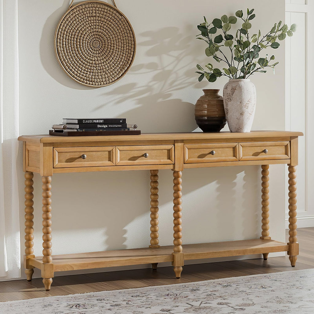 2-Drawer Oak Console Table H675