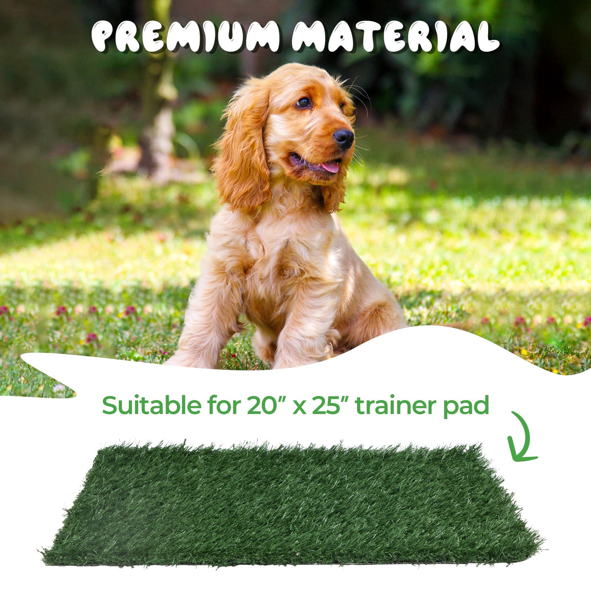 2 Packs Artificial Grass Patch 23" x 18" J4833