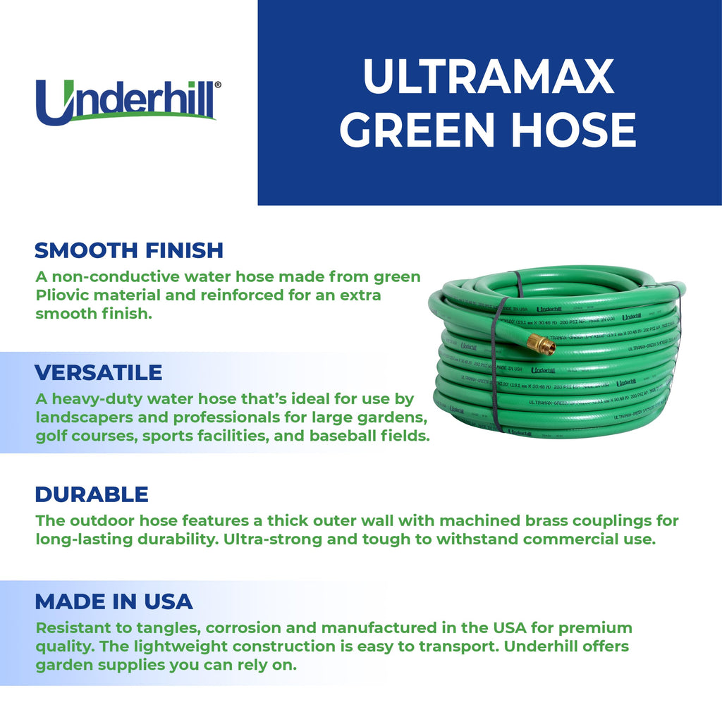 Green 3/4 Inch x 100 ft Garden Water Hose T9410