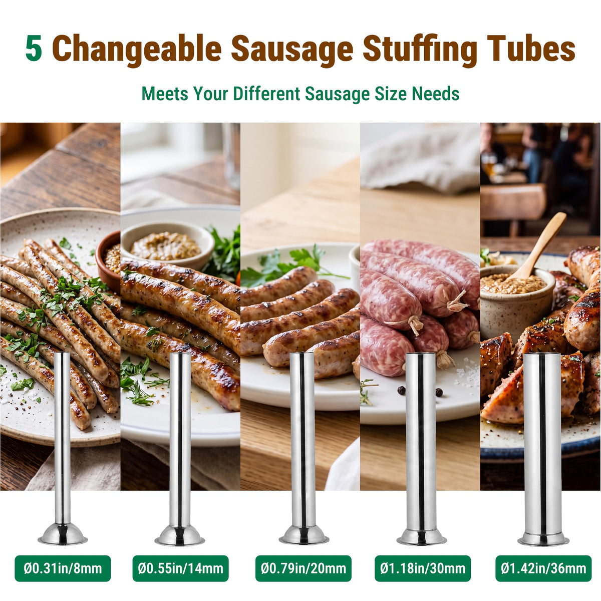 7L Stainless Steel Vertical Sausage Stuffer U9695