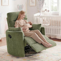Oversized 360° Swivel Glider Recliner Chair with 2 Pillows and Footrest N132