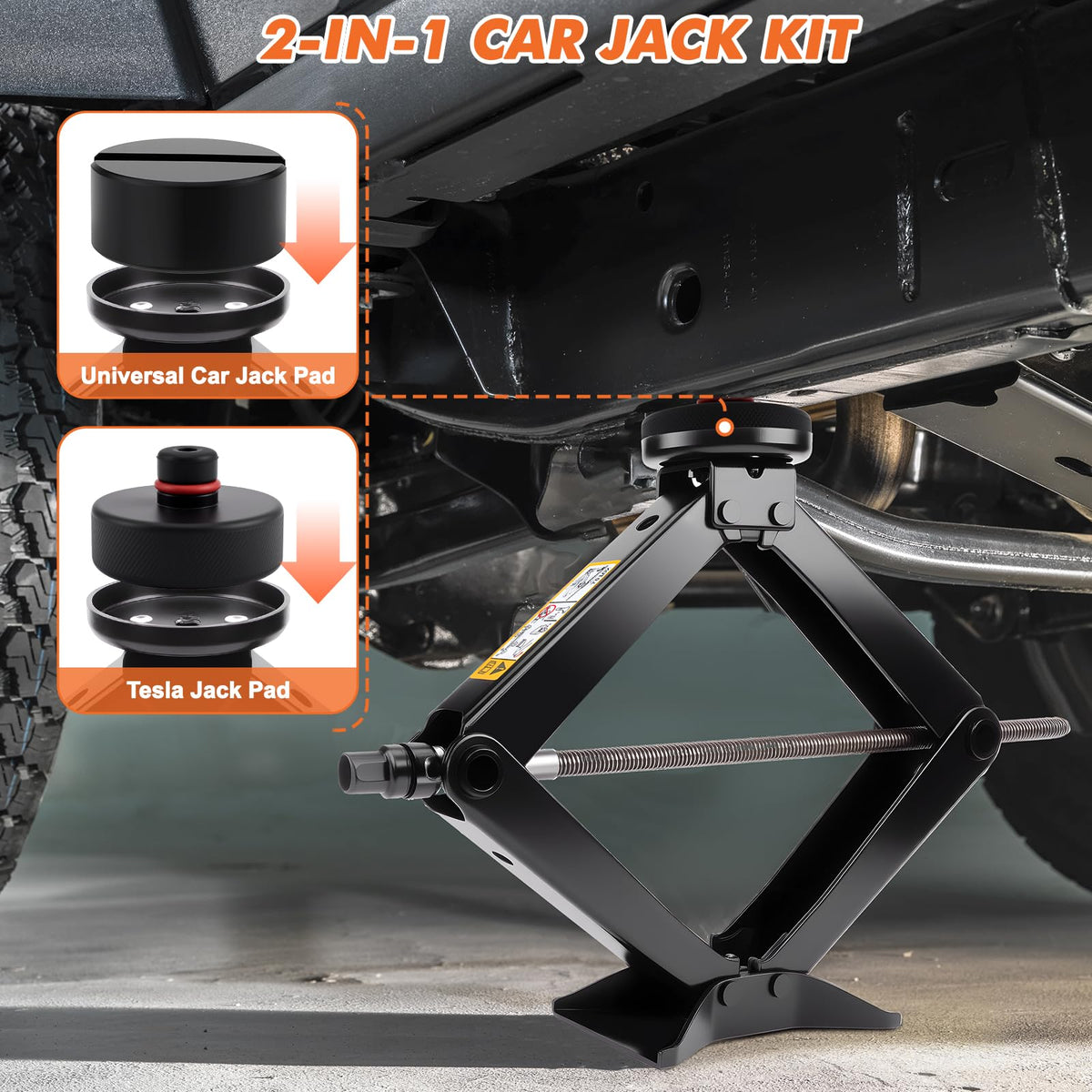 3 Ton Portable Scissor Jack Kit U88134