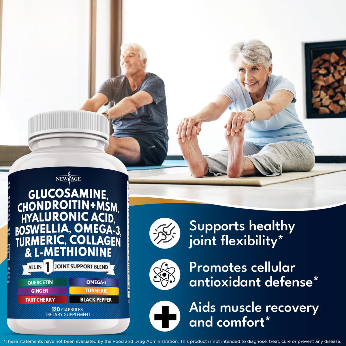 Glucosamine Chondroitin MSM Turmeric Collagen 240 Count D399