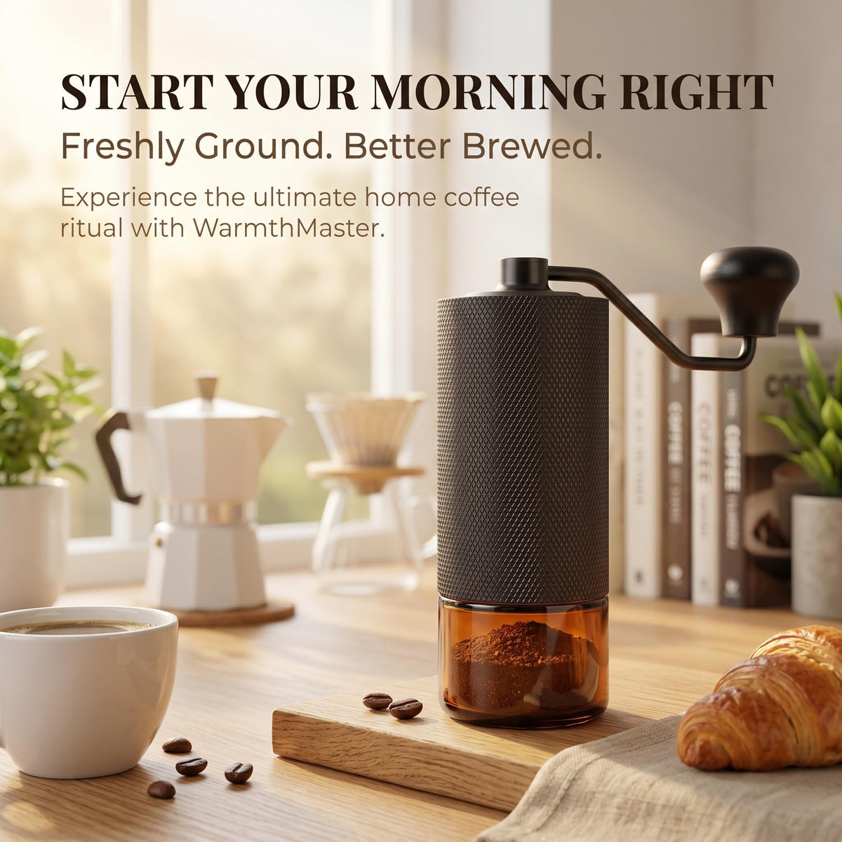 Manual Coffee Grinder with Stainless Steel Conical Burr X95547