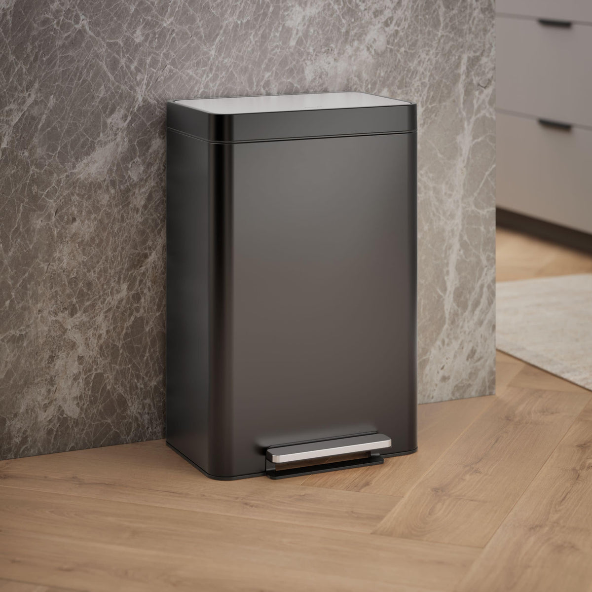 13-Gallon Stainless Steel Step Trash Can X122
