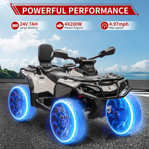 24V 2 Seater 4WD Electric ATV Toy Car with Bluetooth O8278