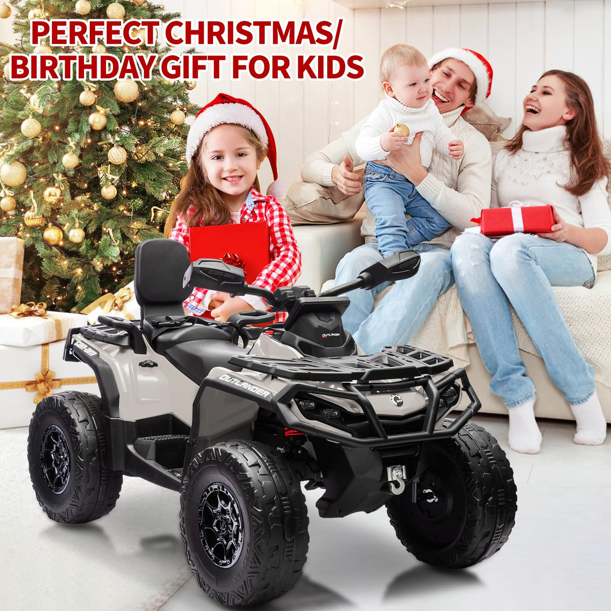 24V 2 Seater 4WD Electric ATV Toy Car with Bluetooth O8278