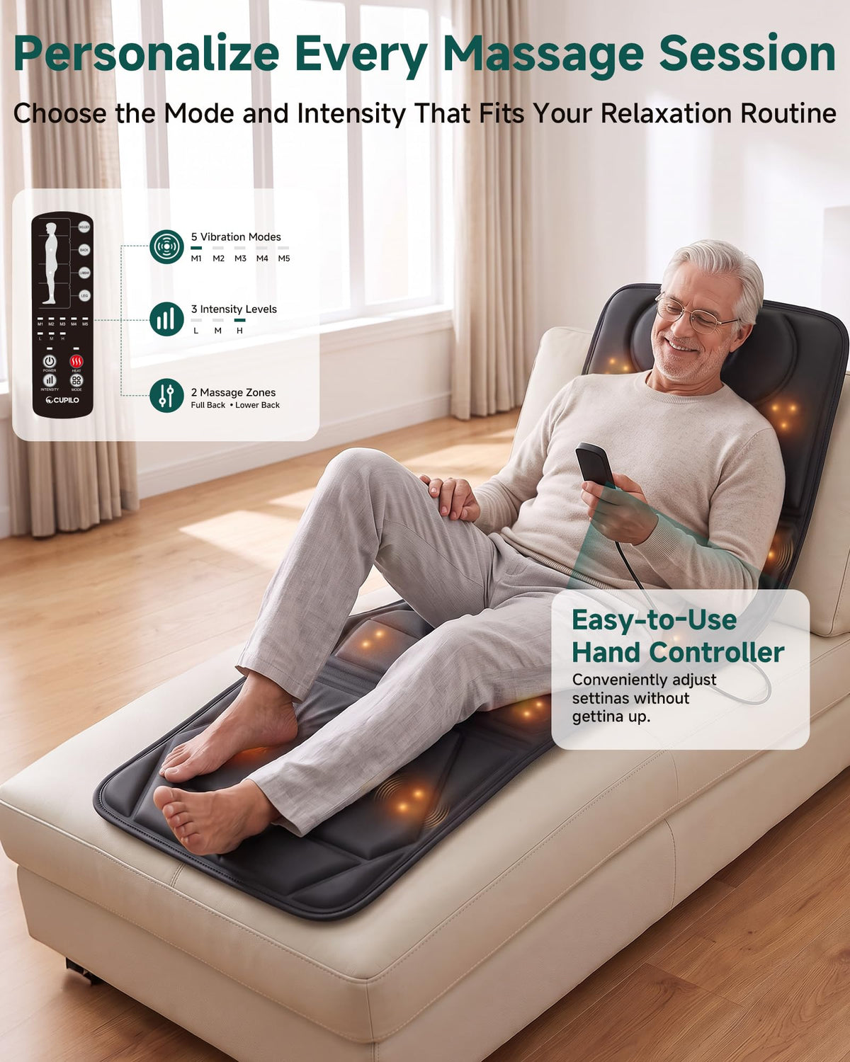 Full Body Massage Mat with Heat Y1281